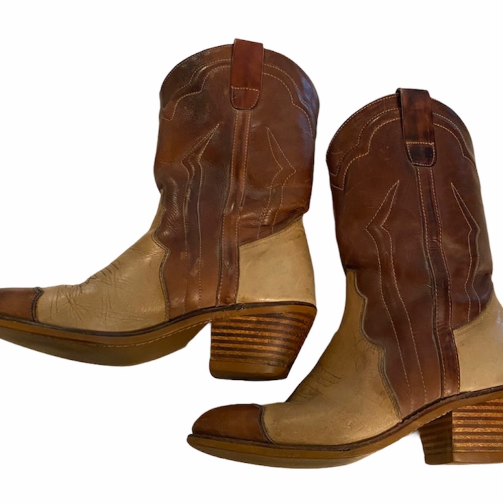 The Wild Pair Leather Cowboy Boots 9D 9